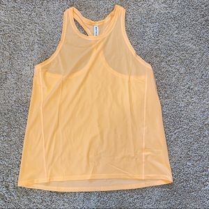 Athleta Racerback Scoop Neck Ultimate Train Tank Top Peach Coral Size Medium